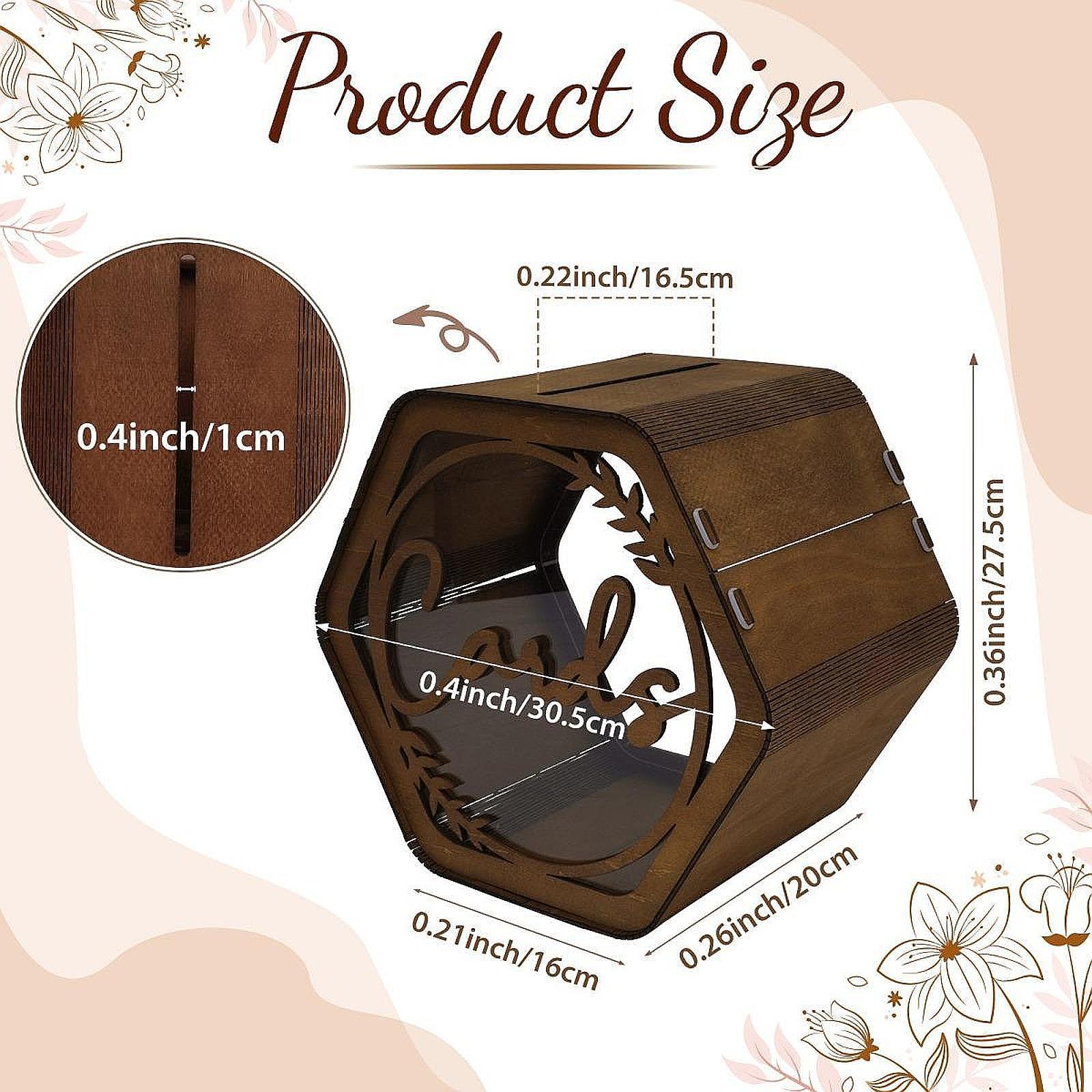 Wedding Card Box - صندوق بطاقات الزفاف مع فتحة، صندوق
