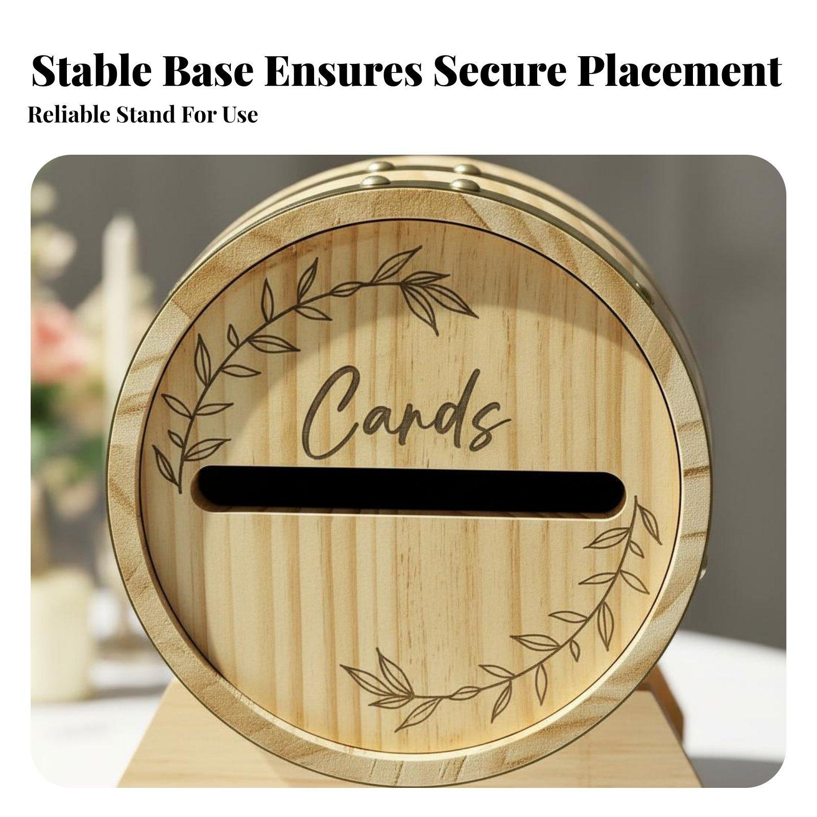 صندوق خشبي كبير للبطاقات مع فت - مراجعة Wedding Card Box وسعره